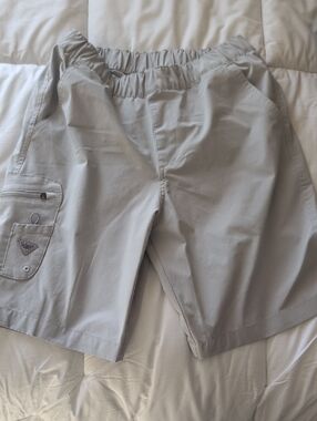 Columbia Light Gray Kids' Elastic Waist Outdoor Shorts